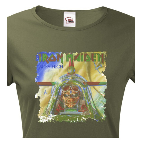 Dámské tričko s potiskem rockové kapely Iron Maiden - parádní tričko s kvalitním potiskem BezvaTriko