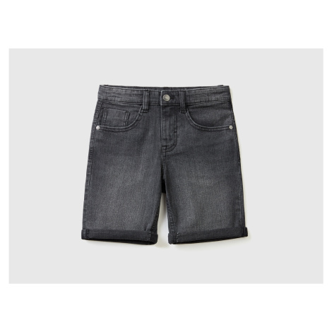 Benetton, Slim Fit Bermudas In "eco-recycle" Denim United Colors of Benetton