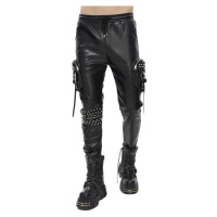kalhoty pánské DEVIL FASHION - Draven Dream Punk Studded Leather Cargo