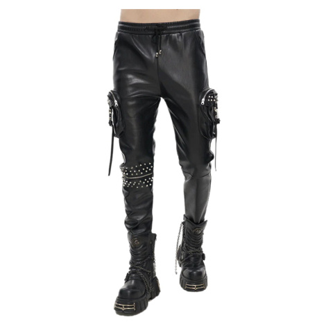 kalhoty pánské DEVIL FASHION - Draven Dream Punk Studded Leather Cargo