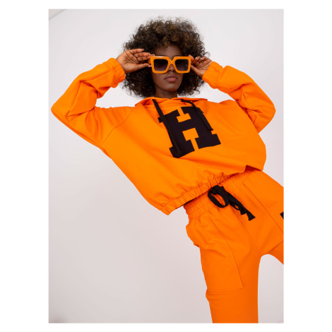 Oranžová bavlněná tepláková souprava od Nately Fashionhunters