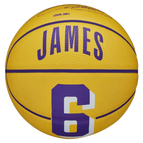 BASKETBALOVÝ MÍČ WILSON NBA PLAYER ICON LEBRON JAMES MINI BALL Žlutá