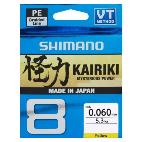 Shimano Fishing Kairiki 8 Yellow 0,13 mm 8,2 kg 150 m Šňůra