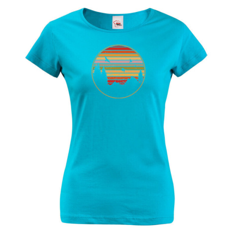 Dámské triko Retro sunset - triko pro milovníky cestování BezvaTriko