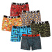 6PACK pánské boxerky Styx long art sportovní guma vícebarevné (6U12697124)