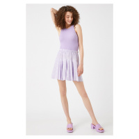 Koton Women's Lilac Patterned Skirt