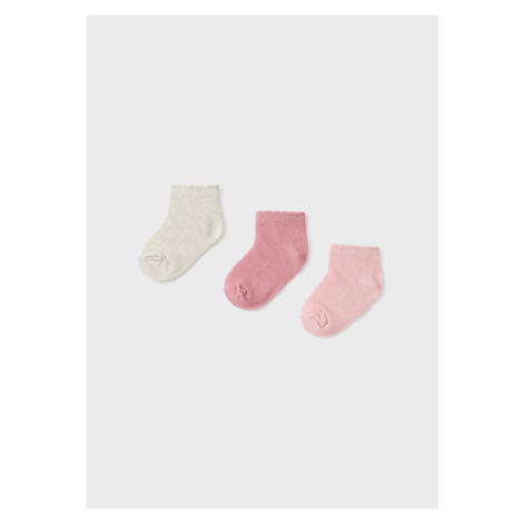 3pack nízkých ponožek světle růžové BABY Mayoral
