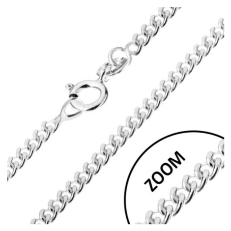 Stříbrný 925 řetízek, zatočená kulatá očka, šířka 1,4 mm, délka 460 mm Šperky eshop