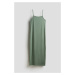 H & M - Žerzejové šaty slip dress - zelená