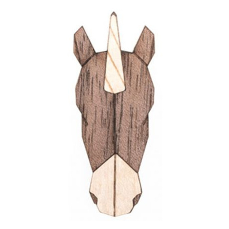 Dřevěná brož Unicorn Brooch BeWooden
