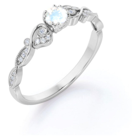 OLIVIE Stříbrný prsten MĚSÍČNÍ KÁMEN 7027