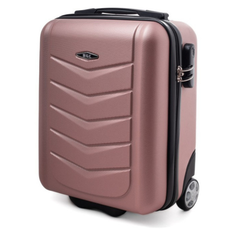 Rogal Zlato-růžový malý odolný kabinový kufr "Armor" - S (25l)