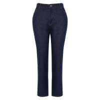 Trendyol Curve Dark Blue High Waist Mom Jeans