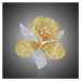 Éternelle Exkluzivní brož Swarovski Elements Ruzziera - květina B8009-LXT0406 Zlatá