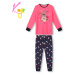 Dívčí pyžamo - KUGO MP1753, světle růžová / tmavě modrá Barva: Růžová