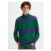 Levi&#39;s Modro-zelené pánské tričko Levi's® LS Turtleneck Tee Alpha Naval - Pánské