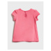 Růžové holčičí baby šaty GAP Logo v-g drs