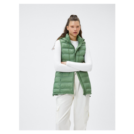 Koton Inflatable Vest with a Hooded Pocket Detailed with Pajamas.