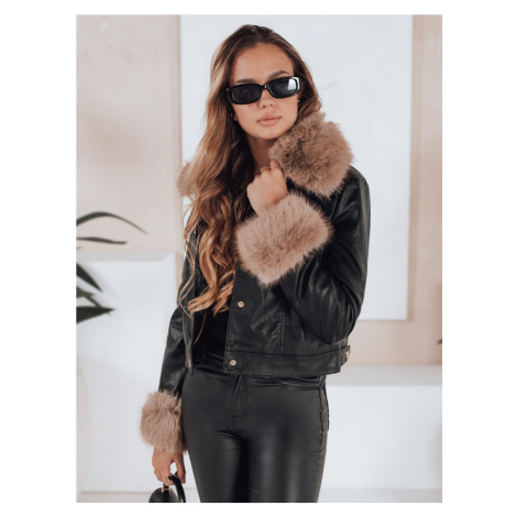 Dámská kožená bunda s kožíškem TY5139 DStreet