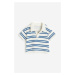 H & M - Tričko z bavlněného žerzeje's límečkem - bílá