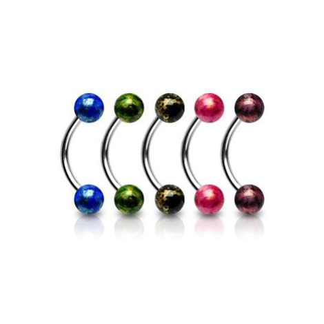 Piercing do obočí akrylové kuličky - Barva piercing: Zelená Šperky eshop
