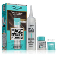L’Oréal Paris Magic Retouch Permanent tónovací barva na odrosty s aplikátorem odstín 4 DARK BROW