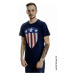 Captain America tričko,Cracked Long Shield Navy, pánské