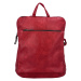 Praktický dámský koženkový kabelko/batůžek Reyes,  červená