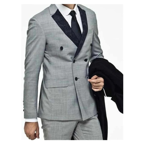 Slim pánský oblek s dvouřadým sakem – svatba a business