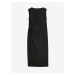 Černé dámské midi šaty s podílem lnu Marks & Spencer