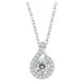 GRACE Silver Jewellery Stříbrný náhrdelník 1 ct MOISSANITE, stříbro 925/1000 + CERTIFIKÁT NH-MSN