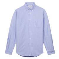 Portuguese Flannel Brushed Oxford Shirt - Blue Modrá