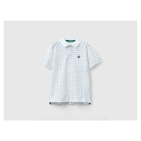 Benetton, Slim Fit Micro Patterned Polo