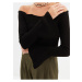 Černý dámský svetr s odhalenými rameny Trendyol