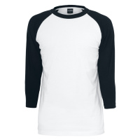 Urban Classics Contrast 3/4 Sleeve Raglan Tee Tričko s dlouhým rukávem bílá/cerná