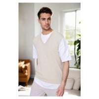 26088 Dewberry V-Neck Mens Sweater-BEIGE