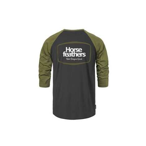 HORSEFEATHERS Triko Bronco Raglan - loden green BLACK