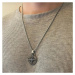 Daniel Dawson Ocelový náhrdelník s medailonem větrná růžice, kompas NH1164 60 cm Vintage