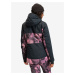 Černo-růžová dámská lyžařská květovaná bunda Roxy Presence Parka