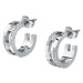 Trussardi Stylové ocelové náušnice se zirkony T-Logo TJAXC70