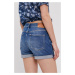 Džínové šortky Pepe Jeans dámské, hladké, high waist