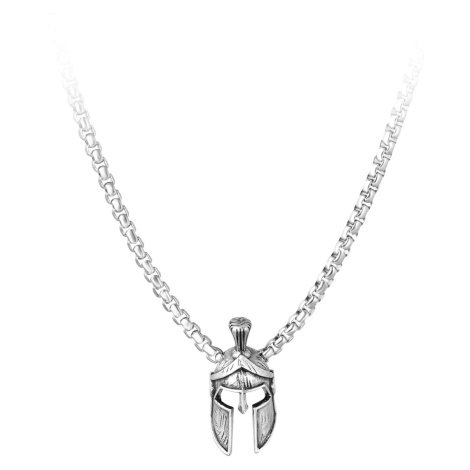 Troli Designový pánský náhrdelník s rytířskou přilbou