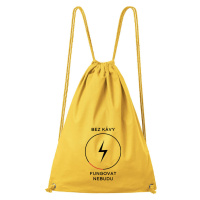 DOBRÝ TRIKO Bavlněný batoh Bez kávy Barva: Žlutá