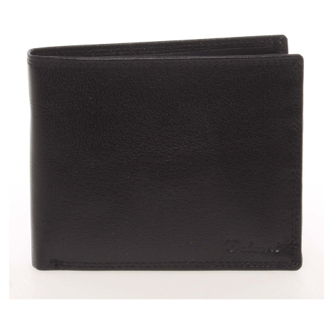 Kožená elegantní černá peněženka pro muže - Delami Gaillard černá