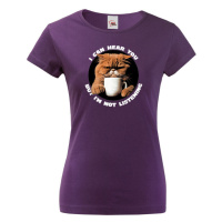 Dámské tričko Naštvaná kočka - vtipné tričko