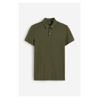 H & M - Tričko's límečkem Slim Fit - zelená