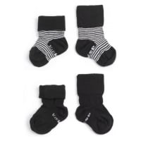 KipKep dětské ponožky Stay-on-Socks 0-6m 2páry Black Stripes