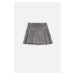 Dětská bavlněná sukně Coccodrillo šedá barva, mini