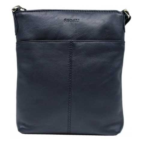 SEGALI Dámská kožená taška přes rameno SG-27001 modrá