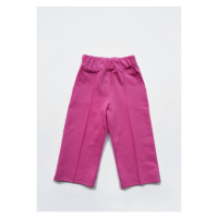 Dětské růžové kalhoty I LOVE MILK volného střihu